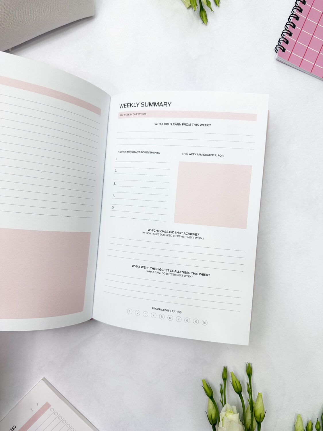 Pianificatore di produttività - Sogna. Pianifica. Fai. (rosa) - immagine 5