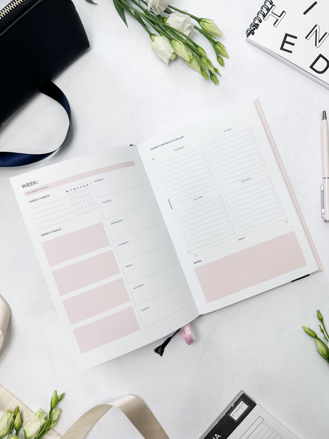 Pianificatore di produttività - Sogna. Pianifica. Fai. (rosa) - immagine 3