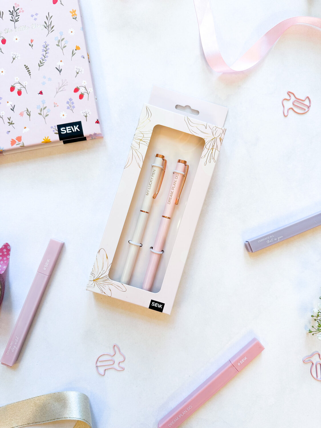 Happy Pens - La mia penna fortunata (nera) & Dream. Plan. Do. (Blu) - 2 pz