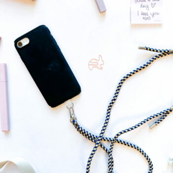 cintura universale per telefono - seaside (blu navy-bianco)