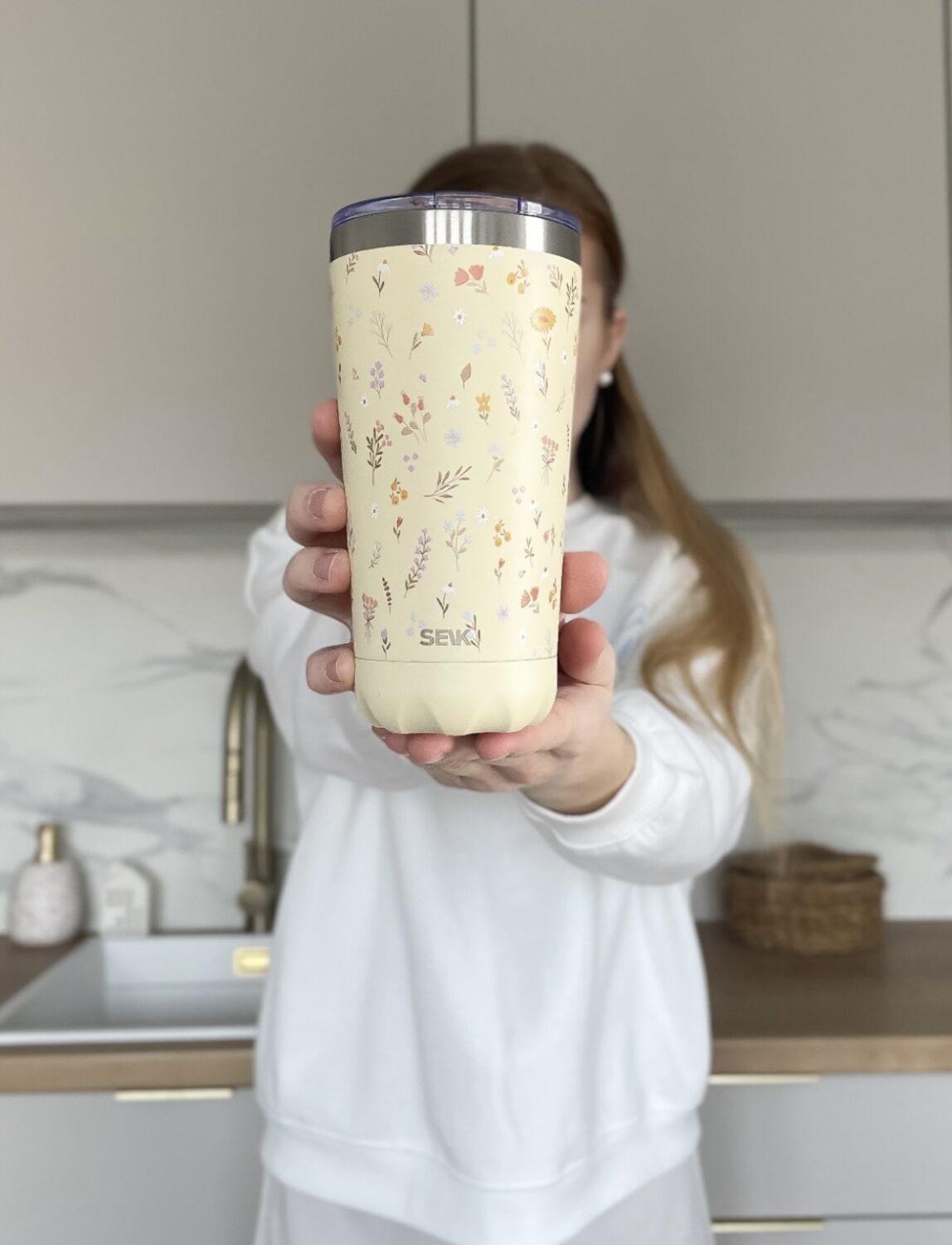 Tazza termica - Fiori 350 ml - immagine 3