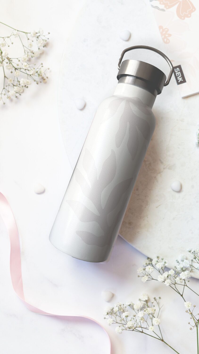 Borraccia/Thermos - foglie 500ml (beige)