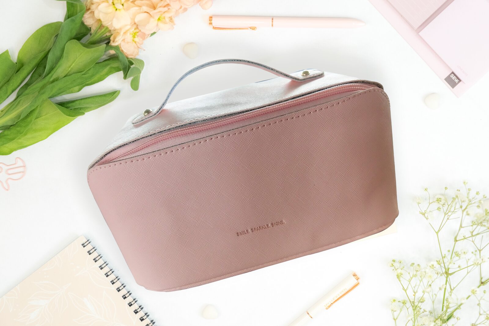 Borsa per il trucco - smile. sparkle. shine.