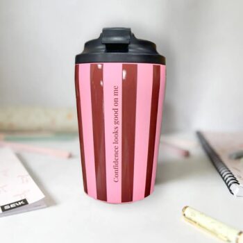 Tazza termica per caffè - confidence looks good on me (350ml)
