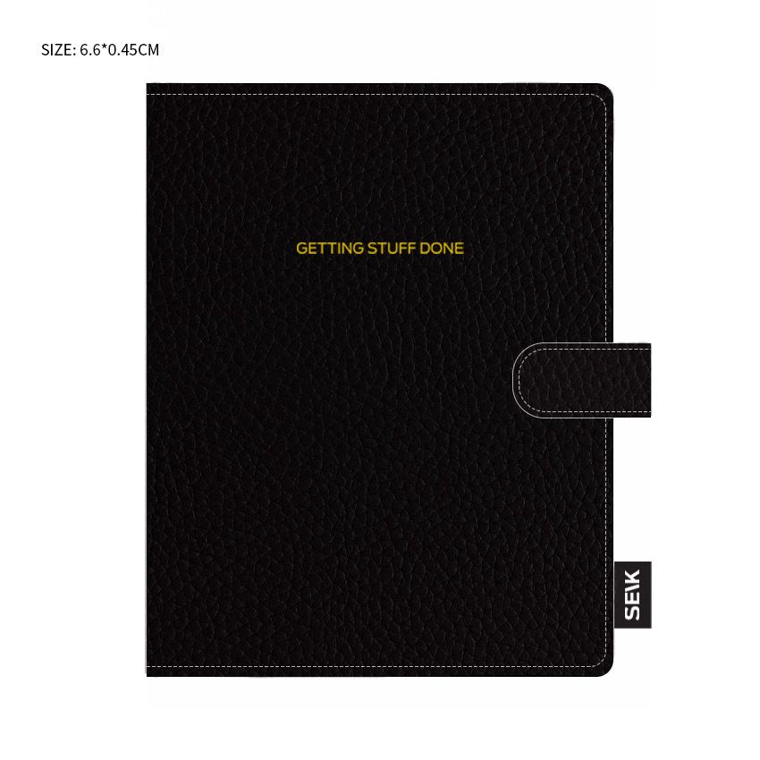 Raccoglitore in finta pelle premium A5 – Planner Happy Calendar 2025/26 (nero) (Copy)