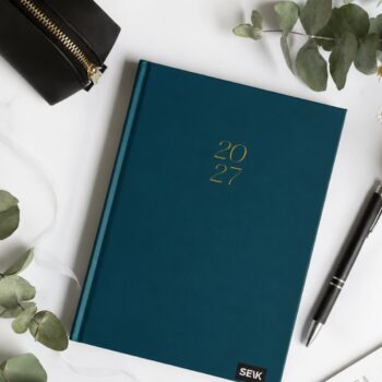 Happy Calendar planner 2026 (a5) - blu scuro